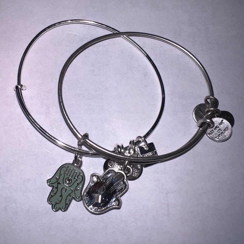 Alex & Ani Hamsa Charm Bangle Set